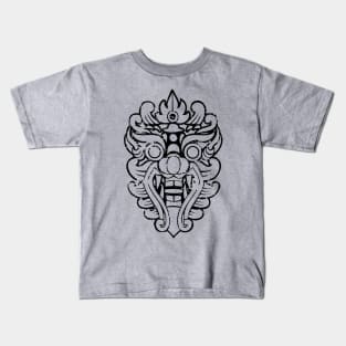 Aztec mask face #3 / Barong, Balinese mask / The Beach movie Kids T-Shirt